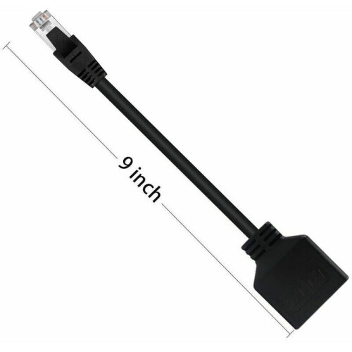 Προσαρμογέας διαχωριστή καλωδίου Ethernet για CAT 5, CAT 6, Βελτιώστε την επέκταση 2