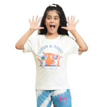 Kidsville Lilo & Stitch Gedrukt T-shirt Voor Meisjes Wit