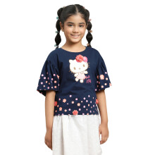 Kidsville Officiële Hello Kitty Meisjes T-shirt Voor Kinderen Blauw