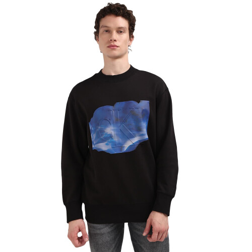 Calvin Klein Sudadera de Cuello Redondo de Algodón Orgánico Calvin Klein