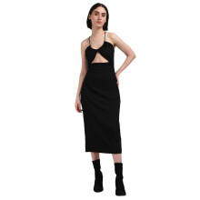 Calvin Klein Schwarzes Polyester Damenkleid