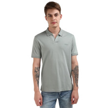 Calvin Klein Graues Baumwoll Slim Fit Polo T-Shirt für Herren