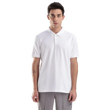 Camisa Polo Regular Lisa Calvin Klein Jeans Branco Brilhante