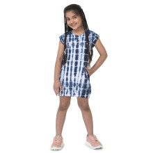 Vestido para Meninas de 7 Anos By Cub Mcpaws | Vestido Infantil Tie & Dye de Manga Curta | Algodão Multicolorido com Bolso Lateral | 7-8 Anos