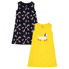 Vestidos e Macacões de Algodão para Meninas Clotth Theory Comprimento até o Joelho Pack de 2