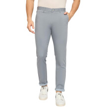 Duke Stardust Heren Flatfront Narrowfit Chino Broeken (Sdt4570_Ice Grey_34)