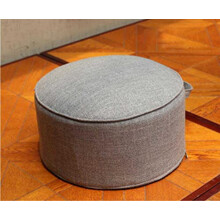 Red Storage Ottoman Foot Stool with Hidden Compartment, Comfort Foam Seat, Round for Living Room