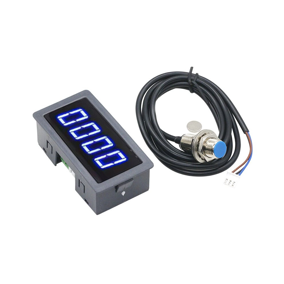Industrial Tachometer 8-24V Motor Rpm Counter 10-9999Rpm 0.56" 4-Digit Led 5V Npn Hall Sensor & Magnet 6032751660756