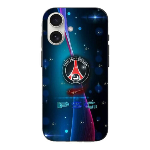 Nike Coque - Nike - Iphone 16 Plus - Schwarz - Paris Saint Germain - Flexibel
