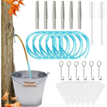 6-Teiliges Ahornsirup-Zapfset - Edelstahl-Zapfhähne und -Haken, Schläuche, Filter, für Den Heimgebrauch