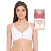 Clovia Femme Coton Pack De 3 Soutiens-Gorge Non Rembourrés Non Filés (Combobr66_Multicolor_38C)
