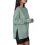 Damen-Kapuzenpullover in Übergröße, langärmeliger-Grün S 6