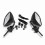 Caravan Flat Towing Mirror X2 (Adjustable Rear View Blind Spot) 1