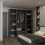 (Grey, 160cm) 4 Door High Gloss Wardrobe 5