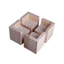 Wooden Furniture Risers Set of 4 for Bed and Table, Extra Height Adjustment, Stable Wood Construction