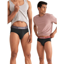 Damensch Cuecas de Algodão Masculinas - Preto Ladrilho, Preto Nebuloso-M