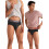 Damensch Herrens Regular Solid Briefs-Brick Black, Hazy Black-M 1