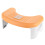 Under Desk Foot Rest with Massage Rollers, Ergonomic Footstool for Pressure Relief, Foldable Orange 1
