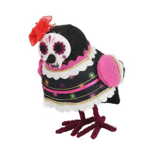 Small Multi-Functional Bird Table Ornament Red Flower Garden & Home Decor