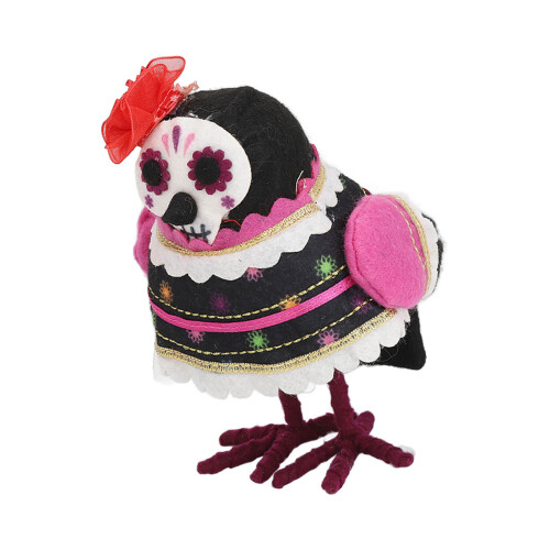 Small Multi-Functional Bird Table Ornament Red Flower Garden & Home Decor