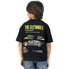 Kidsville Official Dc Comic Batman Boys Half Sleeve Black Graphic T-Shirt