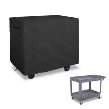 Heavy Duty Waterproof Utility Cart Cover 600D Oxford Outdoor Service Cart Cover for 500 lbs Capacity Black 47x27x32