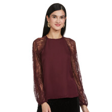 Faballey Dames Regular Blouse (Top05302_Maroon M)