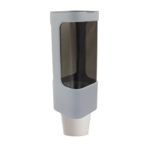 Gray Wall Mounted Cup Dispenser for 3oz5oz Cups, Dustproof Hygienic Storage, Easy Refill Access