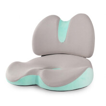 Memory Foam Seat and Back Cushion Set for Office Chair, Ergonomic Support, Breathable Green Cover