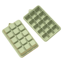 Silicone Ice Tray with Lid for Freezer - Non-Spill, Stackable Ice Bucket Kit for Cocktails with Lid Green