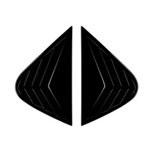Bakre Triangellamell för Ibiza MK4.5 2013-2017 Dekorativa Bakruteventilationstillbehör Glansigt Svart