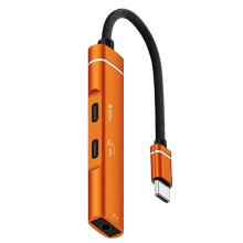 DAC Audio 3.5 Adapter Type-C HUB Splitter for Converting Mobile Phones Tablets to Digital Analog Audio Conversion A