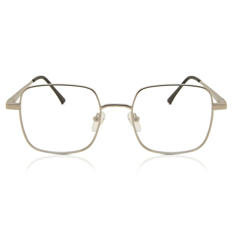 Smartbuy Collection Full Rim Square Matte Silver Curie Mc98a Women Eyeglasses