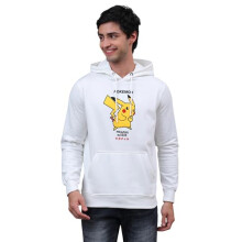 Hoodie Off White Pikachu Gráfico Regular Fit para Homens - Free Authority