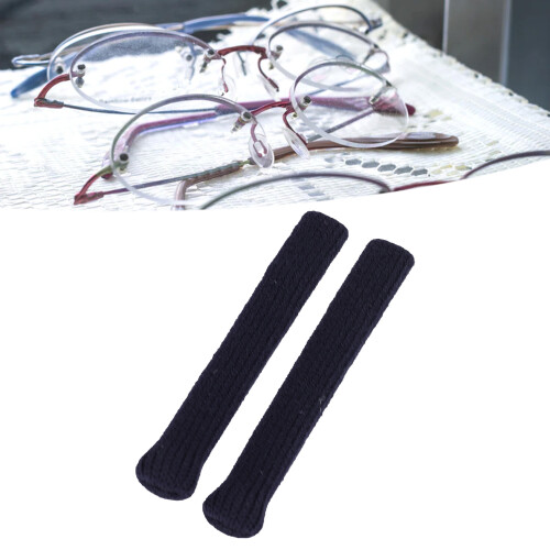 2 Pack Cotton Knitted Eyeglass Temple Sleeve Navy