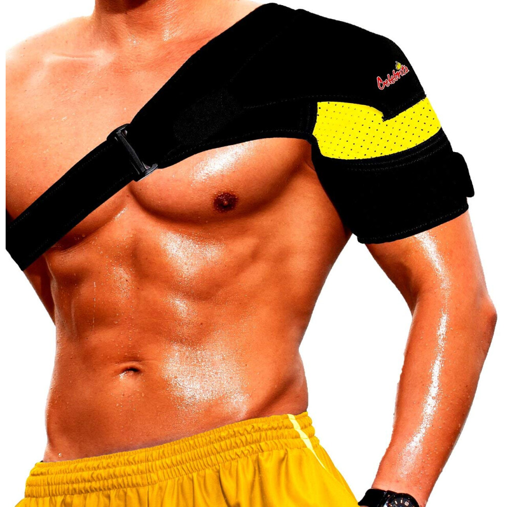 Adjustable Shoulder Brace for Rotator Cuff Injury Pain Relief, Compression Support for Dislocation