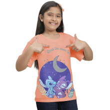 Kidsville Lilo & Stitch T-Shirt Voor Meisjes Perzik