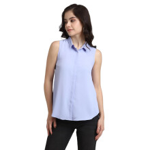 Camiseta Feminina Básica Regular Fit Forever 21 (Fws24Cwof0071_Azul)