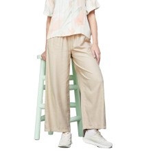 Fame Forever By Lifestyle Kvinder Beige Viskose Rayon Bukser