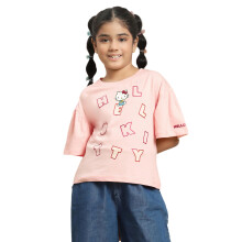 Kidsville Official Hello Kitty T-Shirt For Girls In Pink