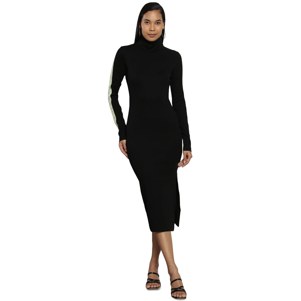 Calvin Klein Cotton Bodycon Below The Knee Dress