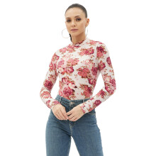 Harpa Dames Bloemen Regular Top (Gr7046_White Small)