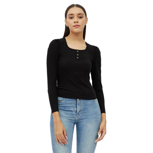 Harpa Dames Effen Regular Top (Gr7051_Zwart Extra Klein)
