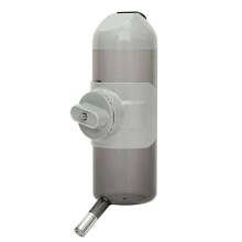 Pet Food and Water Dispenser, Gravity Feeder with No Drip Valve, Automatic Rabbit Feeder Compatible with Cage, BPA Free, Safe Material, Grey