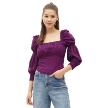 Harpa Dames Effen Regular Blouse (Gr6267_Wijn Extra Klein)