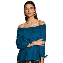 Blusa Regular Feminina Harpa (Gr5295_Teal L)