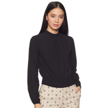Blusa Regular Feminina Harpa Sólida (Gr5895A_Preto M)