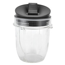 Opvaskemaskine-sikre kopper, 340 ml udskiftningsblenderbeholdere med Sip & Seal-låg, kompatible med Nutri Ninja-modeller, BPA-frit tritan-ma