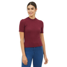 Blusa Regular Sólida Harpa para Mulheres