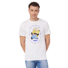 Free Authority Minions Print Regular Fit Hvid Bomuld Herre T-Shirt